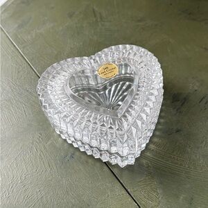 Heart-Shaped Crystal Trinket Dish